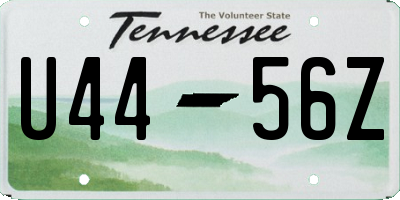 TN license plate U4456Z
