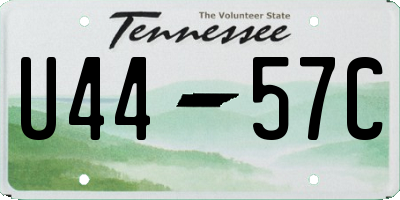TN license plate U4457C