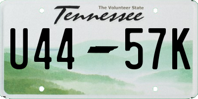 TN license plate U4457K