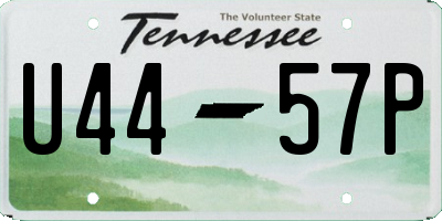 TN license plate U4457P