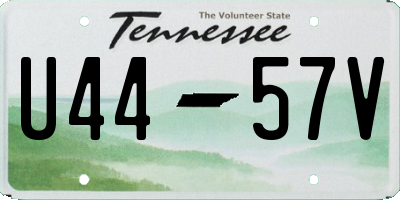TN license plate U4457V