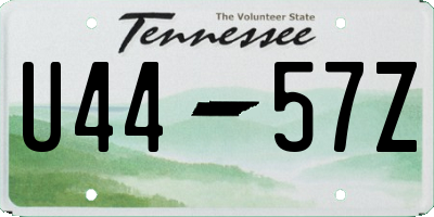 TN license plate U4457Z