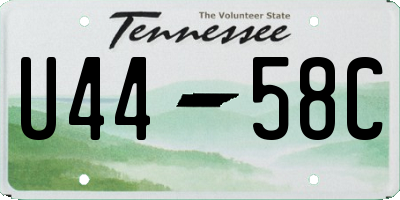 TN license plate U4458C