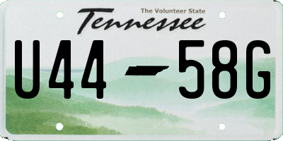 TN license plate U4458G