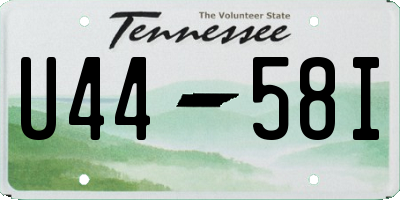 TN license plate U4458I