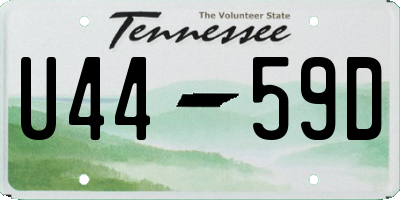 TN license plate U4459D