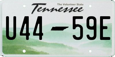 TN license plate U4459E