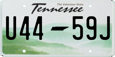 TN license plate U4459J