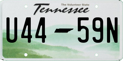 TN license plate U4459N