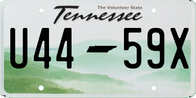 TN license plate U4459X