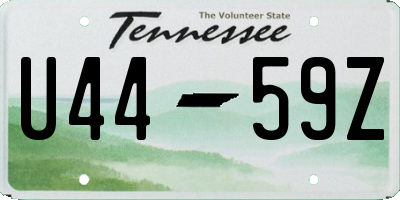 TN license plate U4459Z