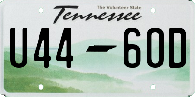 TN license plate U4460D