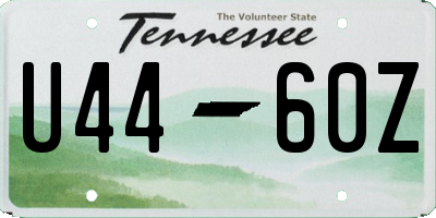 TN license plate U4460Z