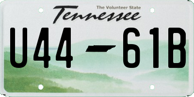 TN license plate U4461B