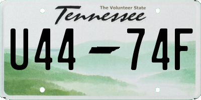 TN license plate U4474F