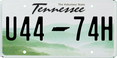 TN license plate U4474H