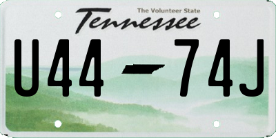 TN license plate U4474J
