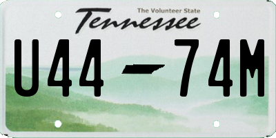 TN license plate U4474M
