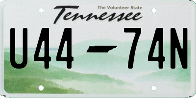 TN license plate U4474N