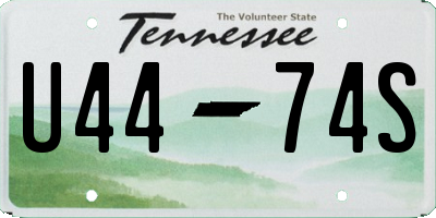 TN license plate U4474S