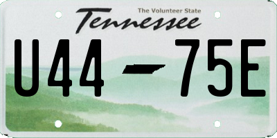 TN license plate U4475E