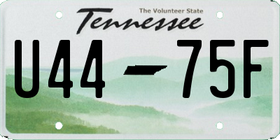 TN license plate U4475F