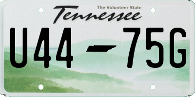 TN license plate U4475G