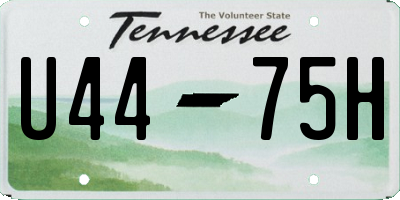TN license plate U4475H