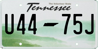TN license plate U4475J