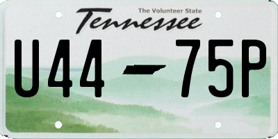 TN license plate U4475P