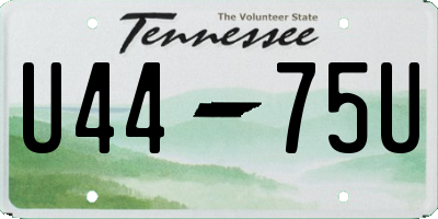 TN license plate U4475U