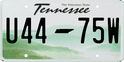TN license plate U4475W