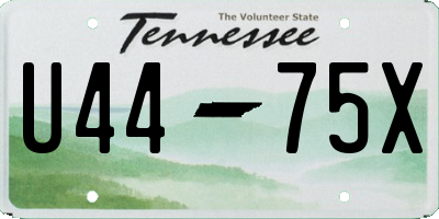 TN license plate U4475X