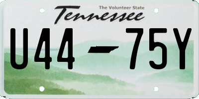 TN license plate U4475Y