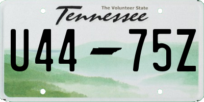 TN license plate U4475Z