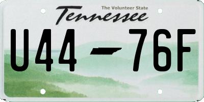 TN license plate U4476F