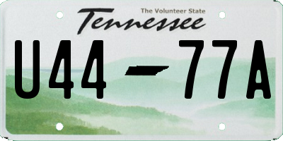 TN license plate U4477A