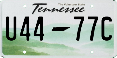 TN license plate U4477C