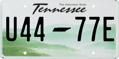 TN license plate U4477E