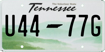 TN license plate U4477G