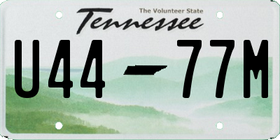 TN license plate U4477M
