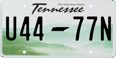 TN license plate U4477N