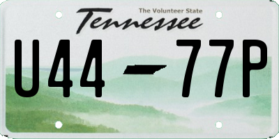 TN license plate U4477P