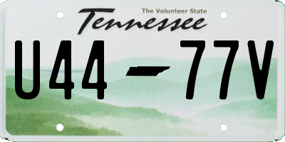 TN license plate U4477V