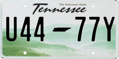 TN license plate U4477Y
