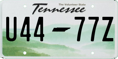 TN license plate U4477Z