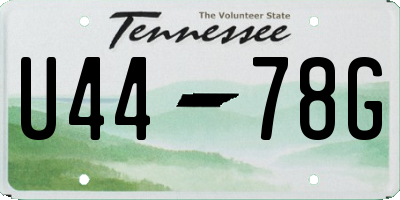 TN license plate U4478G