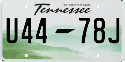 TN license plate U4478J