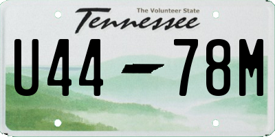 TN license plate U4478M