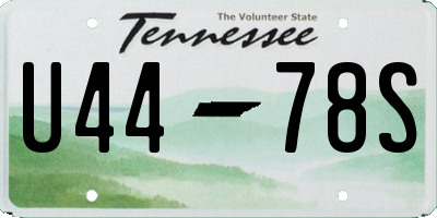TN license plate U4478S